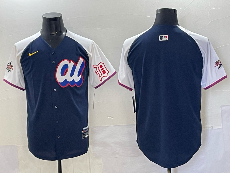 Men 2025 Detroit Tigers blank Blue MLB All Star Game Nike jersey 002->detroit tigers->MLB Jersey